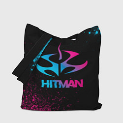 Сумка-шопер Hitman - neon gradient, цвет: 3D-принт