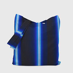 Сумка-шопер Неоновое синее свечение, цвет: 3D-принт
