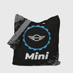 Сумка-шоппер Mini в стиле Top Gear со следами шин на фоне