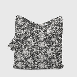 Сумка-шопер Череп в капюшоне, цвет: 3D-принт