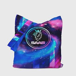Сумка-шоппер Saab неоновый космос