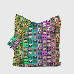 Сумка-шоппер Minecraft characters neon
