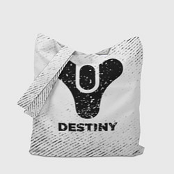 Сумка-шопер Destiny с потертостями на светлом фоне, цвет: 3D-принт