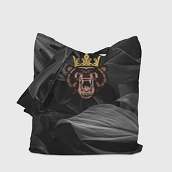 Сумка-шопер Русский Царь зверей Медведь, цвет: 3D-принт