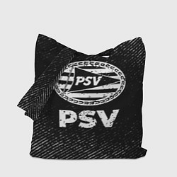 Сумка-шопер PSV с потертостями на темном фоне, цвет: 3D-принт