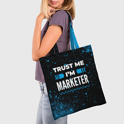 Сумка-шопер Trust me Im marketer dark, цвет: 3D-принт — фото 2