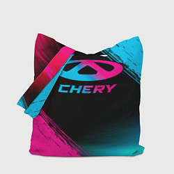 Сумка-шопер Chery - neon gradient, цвет: 3D-принт