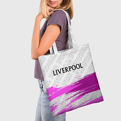 Сумка-шопер Liverpool pro football: символ сверху, цвет: 3D-принт — фото 2