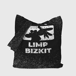 Сумка-шоппер Limp Bizkit с потертостями на темном фоне