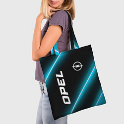 Сумка-шопер Opel неоновые лампы, цвет: 3D-принт — фото 2
