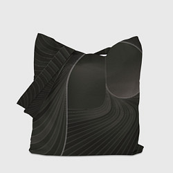 Сумка-шопер Чёрная спираль, цвет: 3D-принт