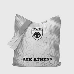 Сумка-шоппер AEK Athens sport на светлом фоне: символ, надпись