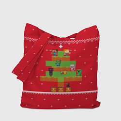 Сумка-шопер Майнкрафт : Новогодний свитер, цвет: 3D-принт