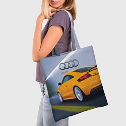 Сумка-шопер Audi TT мчится в тоннеле, цвет: 3D-принт — фото 2