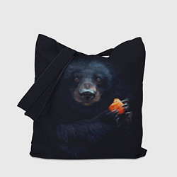 Сумка-шопер Медведь с морковкой, цвет: 3D-принт