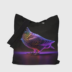 Сумка-шопер Неоновый голубь, цвет: 3D-принт