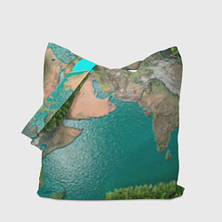 Сумка-шопер Карта Земли, цвет: 3D-принт