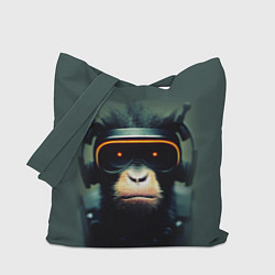 Сумка-шопер Кибер-обезьяна, цвет: 3D-принт