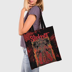 Сумка-шопер Slipknot black and red, цвет: 3D-принт — фото 2