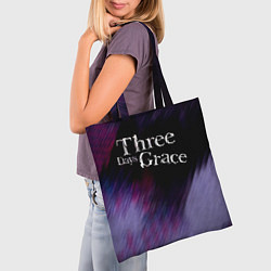 Сумка-шопер Three Days Grace lilac, цвет: 3D-принт — фото 2