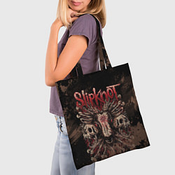 Сумка-шопер Slipknot skull, цвет: 3D-принт — фото 2