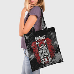 Сумка-шопер Slipknot скелет, цвет: 3D-принт — фото 2