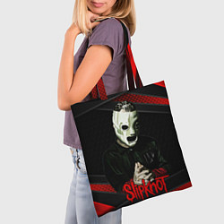 Сумка-шопер Slipknot black & red, цвет: 3D-принт — фото 2