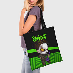 Сумка-шопер Slipknot dark green, цвет: 3D-принт — фото 2