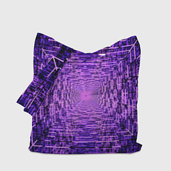 Сумка-шопер Фантастические фиолетовые лучи, цвет: 3D-принт