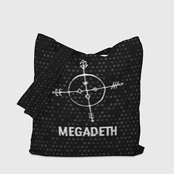 Сумка-шоппер Megadeth glitch на темном фоне