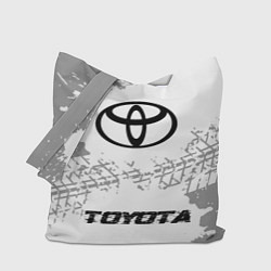 Сумка-шопер Toyota speed шины на светлом: символ, надпись, цвет: 3D-принт