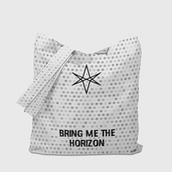 Сумка-шоппер Bring Me the Horizon glitch на светлом фоне: симво