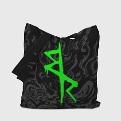 Сумка-шопер Логотип Cyberpunk: Edgerunners - Дэвид, цвет: 3D-принт