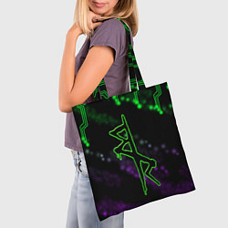 Сумка-шопер Логотип киберпанков из Cyberpunk: edgerunners, цвет: 3D-принт — фото 2