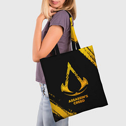 Сумка-шопер Assassins Creed - gold gradient, цвет: 3D-принт — фото 2