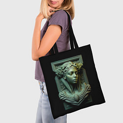 Сумка-шопер Нейросеть - барельеф античной девушки, цвет: 3D-принт — фото 2