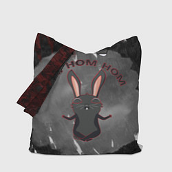 Сумка-шопер Черный кролик ом ном ном, цвет: 3D-принт