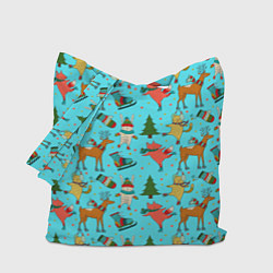 Сумка-шопер Animals on the rink, цвет: 3D-принт