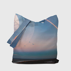 Сумка-шопер Космос и планeты, цвет: 3D-принт