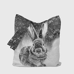 Сумка-шоппер Кролик на снегу
