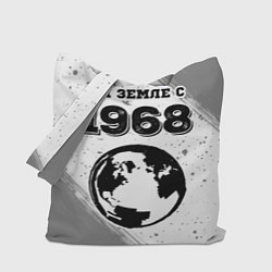 Сумка-шоппер На Земле с 1968: краска на светлом