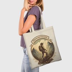 Сумка-шопер Первопроходец в винтажном стиле, цвет: 3D-принт — фото 2