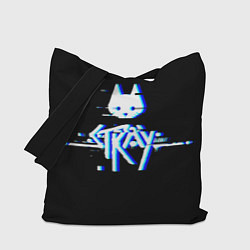 Сумка-шоппер Stray blue glitch