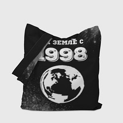 Сумка-шопер На Земле с 1998: краска на темном, цвет: 3D-принт