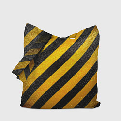 Сумка-шопер Черно-желтая опасность, цвет: 3D-принт
