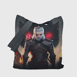 Сумка-шоппер The Witcher and wolf