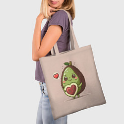 Сумка-шопер Влюбленный авокадо - парные, цвет: 3D-принт — фото 2