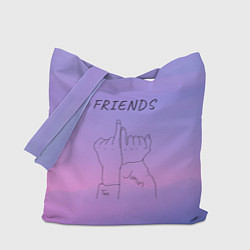 Сумка-шопер Friends - Jimin and Taehyung BTS, цвет: 3D-принт