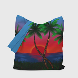 Сумка-шопер Пальмы и море, цвет: 3D-принт