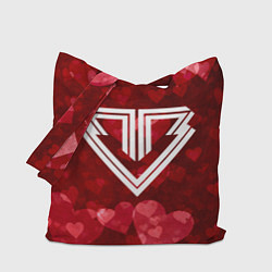 Сумка-шоппер Big bang red hearts